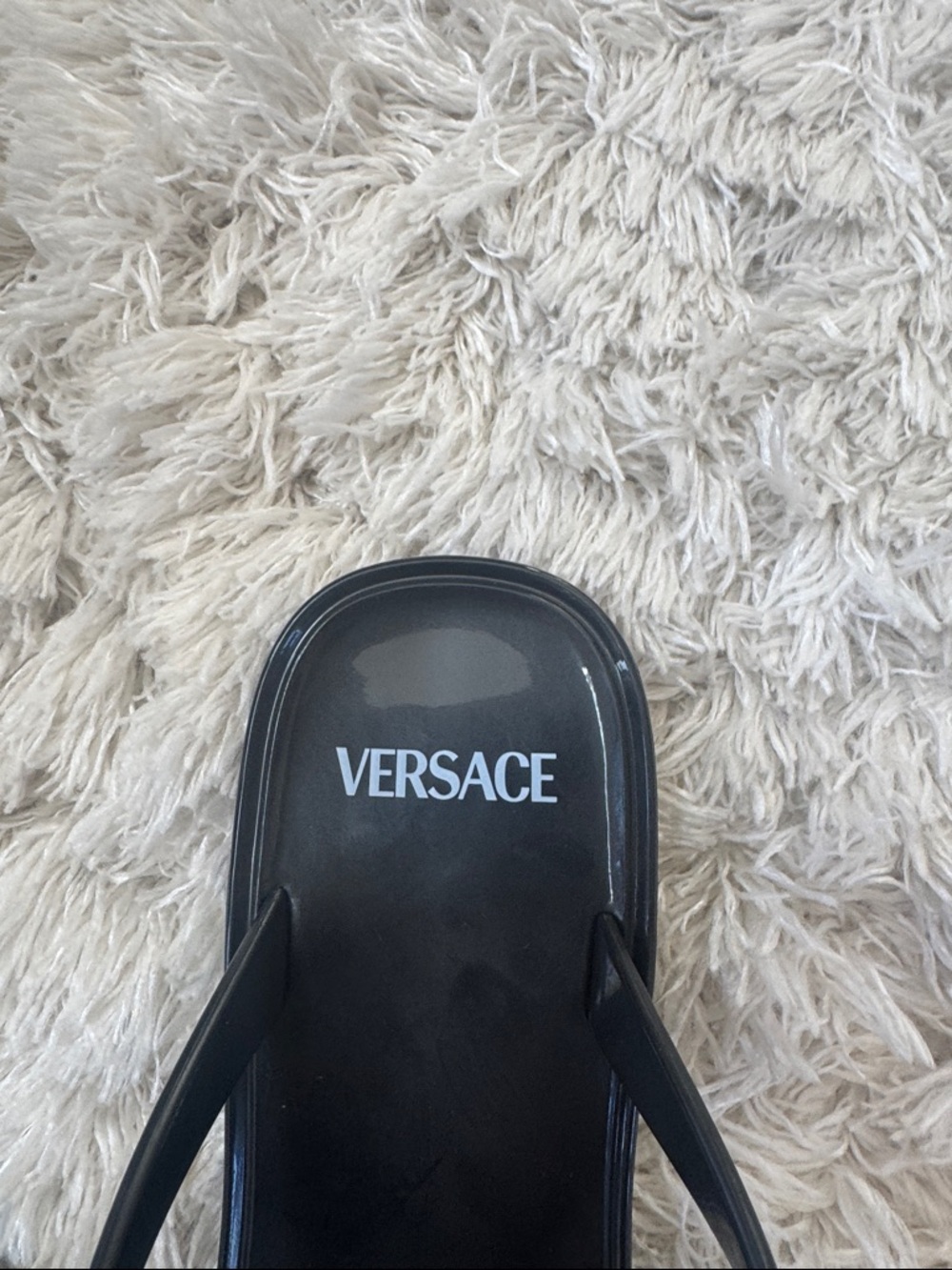 Versace Black Medusa Jelly Thong Sandals size 35 ✨NEW✨ - Picture 5 of 7